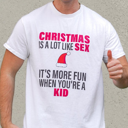 European And American Christmas Is Like Sex T-shirt Digital Printing