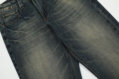 Loose Wide-leg Skinny American Retro Jeans For Men