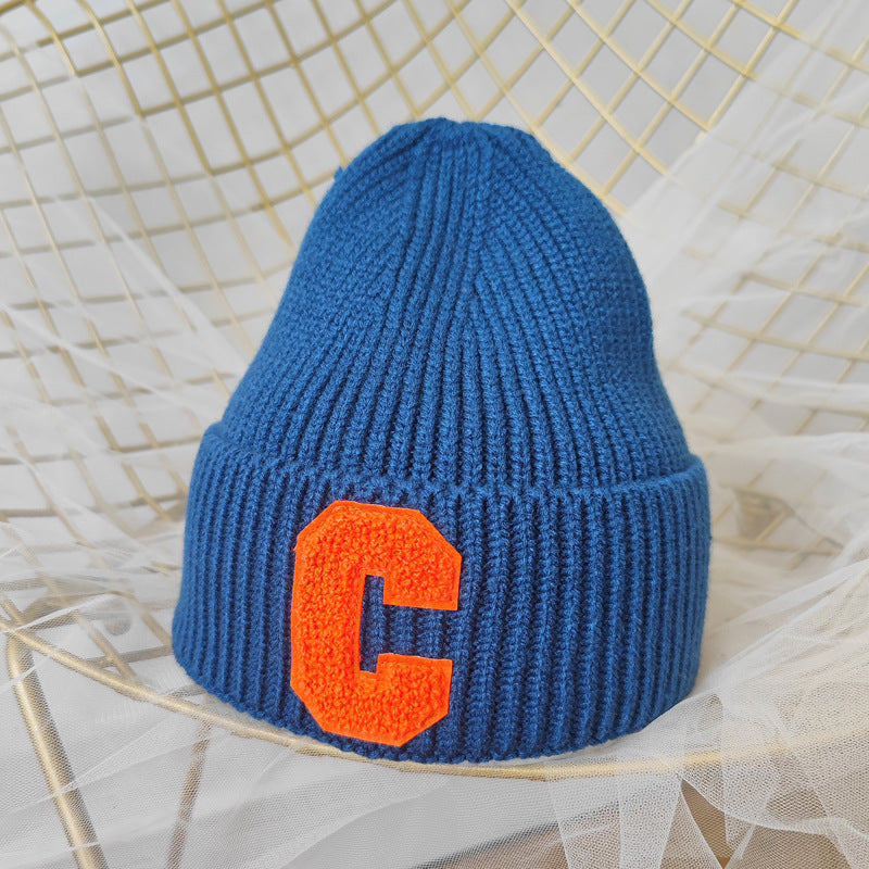 Simple Large C Woolen Cap