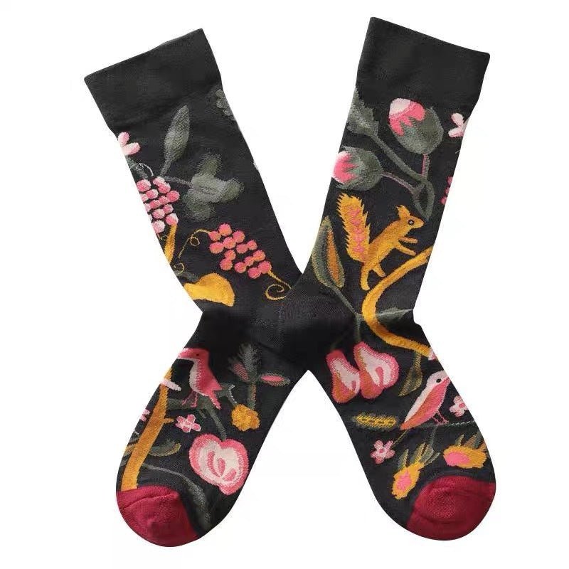 Artistic Women's Socks Jacquard Street Sesh Retro