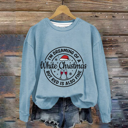 Autumn Winter New Pullover Digital Printing Women's Christmas Street Trend Round Neck Top