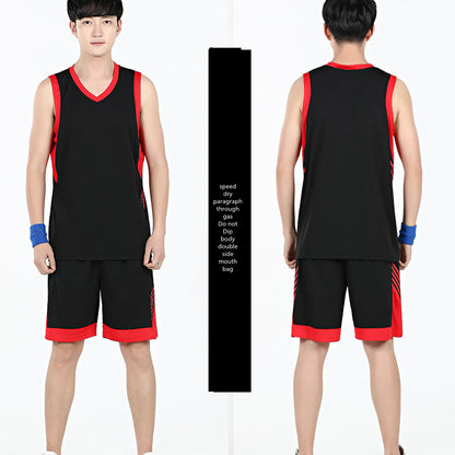 Basketball Sports Suit Men's Summer Casual Wear Sleeveless Thin Vest Running Suit Shorts Sportswear