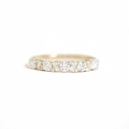 White Zirconium S925 Silver Row Diamond Ring