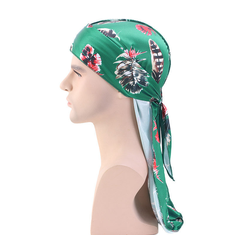 New Hat Artificial Silk Printed Long Tail Pirate Hat