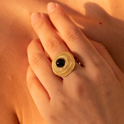 Retro Affordable Luxury Trendy Court Eye Coil Ring