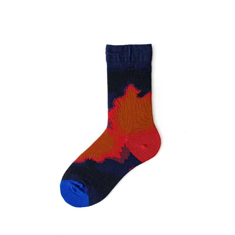 Colorful Creative Graffiti Portrait Personalized Mid-calf Length Socks