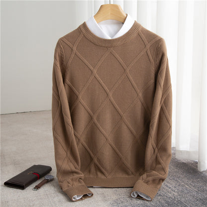 Fashion Woolen Sweater Men's Solid Color