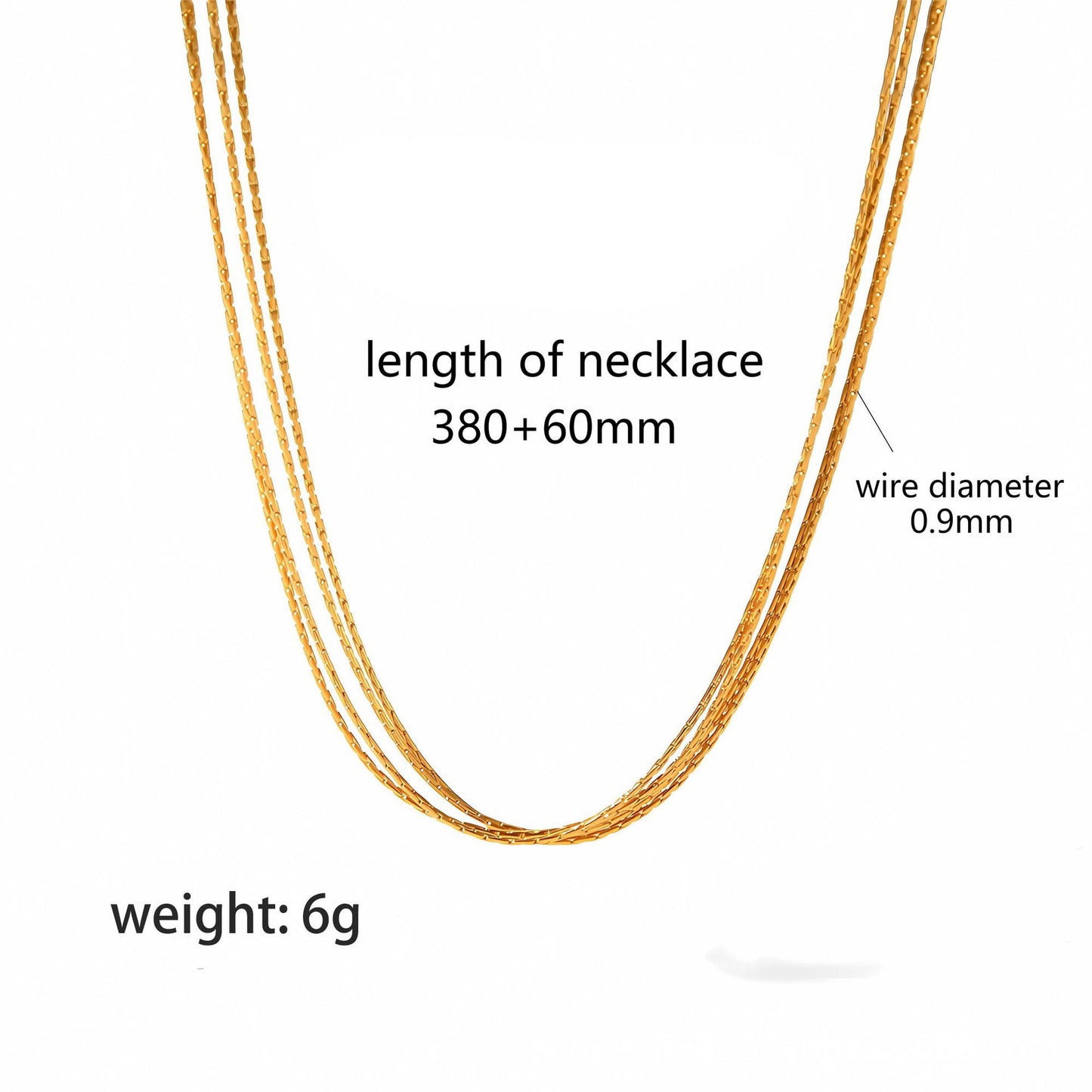 18K Gold Plated Stainless Steel Necklace And Pendant