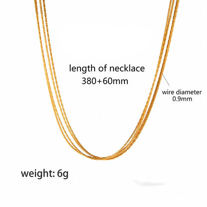 18K Gold Plated Stainless Steel Necklace And Pendant