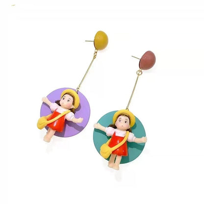 Women's All-match Cartoon Small Earrings Simple