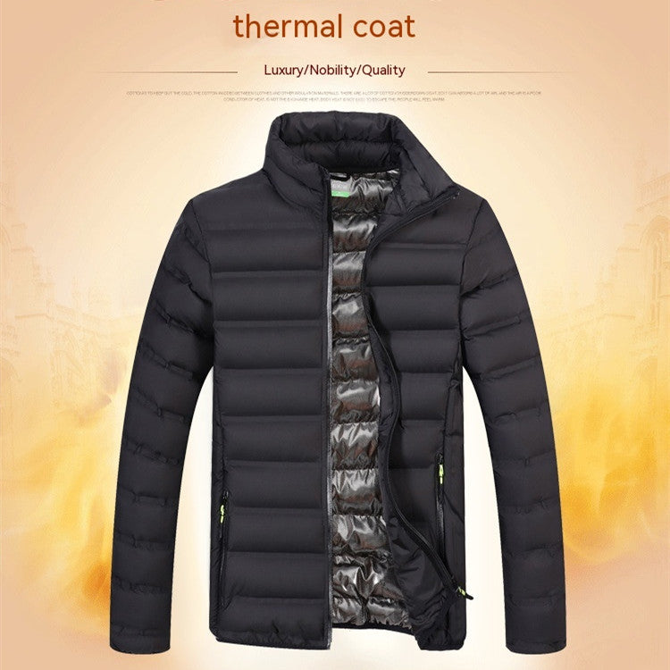 Korean Style Stand-up Collar Cotton-padded Coat Thickened Keep Warm And Handsome Cotton-padded Jacket