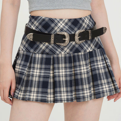 American Plaid A-line Skirt For Women