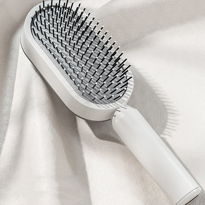 Self Cleaning Hair Brush For Women One-key Cleaning Hair Loss Airbag Massage Scalp Comb Anti-Static Hairbrush