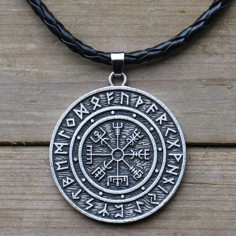 Viking Pirate Compass Rune Necklace