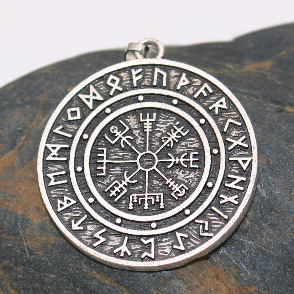 Viking Pirate Compass Rune Necklace