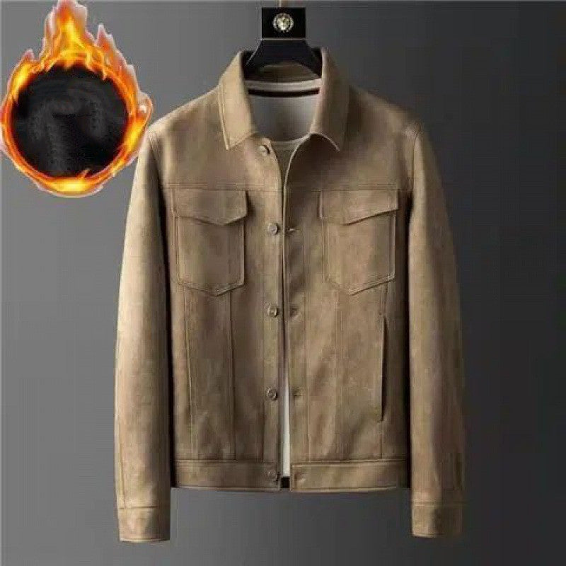 Coat Autumn Men's Spring High-grade Texture Light Luxury New Korean Style Jacket Men's Lapel Casual All-matching Work Clothes