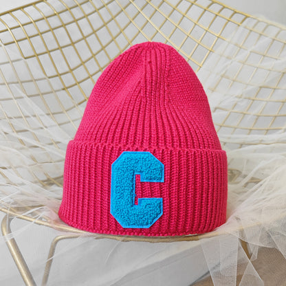 Simple Large C Woolen Cap