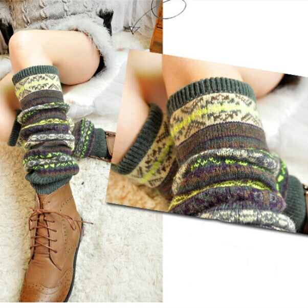 Fluorescent Thickened Camouflage Wool Autumn And Winter Boots Leg Gaurd Set