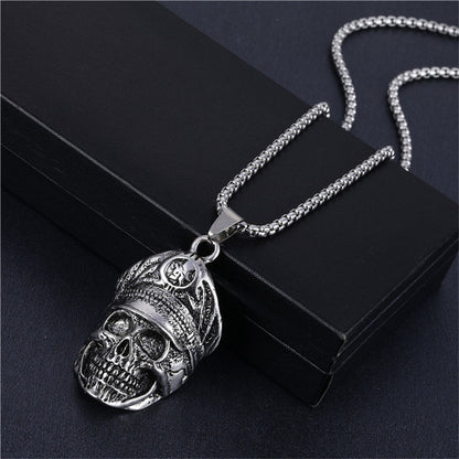 Skull Pope Pendant Men's Simple Alloy Necklace