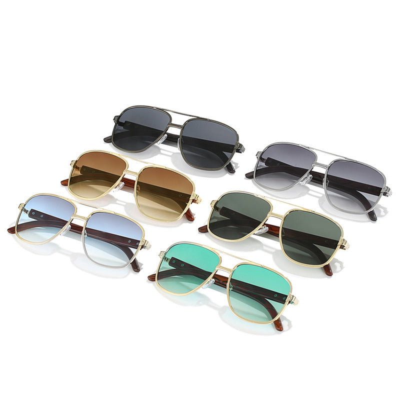 Retro Square Frame Sunglasses Pilot