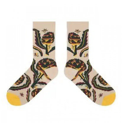 Artistic Women's Socks Jacquard Street Sesh Retro