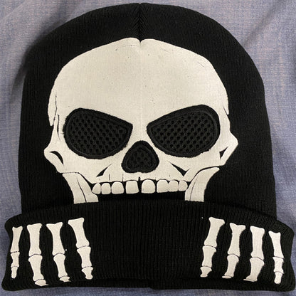 Skull Luminous Knitted Hat Sleeve Cap