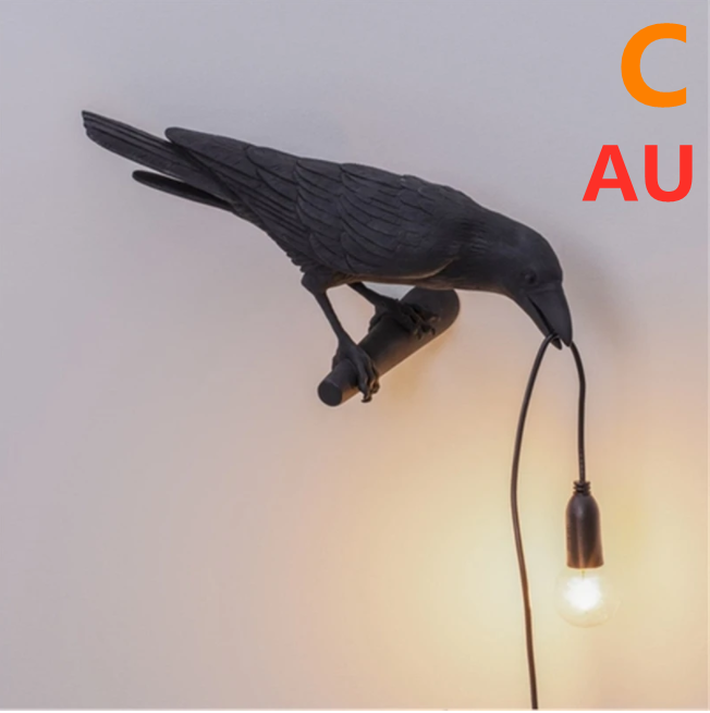 Creative Auspicious Bird Resin Wall Lamp Decoration