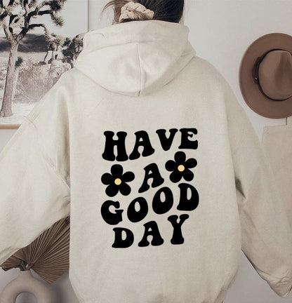 Spring And Autumn Men's Women's Hoodie Flower Print Casual Hoodie