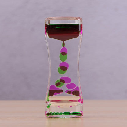 Two-Color Liquid Acrylic Oil Leaking Hourglass Two-color liquid acrylic oil leaking hourglass