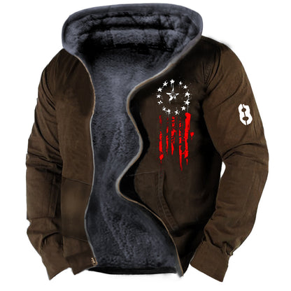 Winter Men's Hooded Printed Hoodie