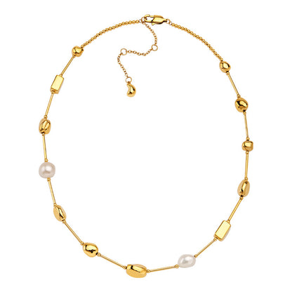 Personality Retro Brass Gold-plated Collarbone Necklace