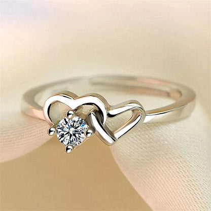 Heart Shaped Love Hollow Ring For Women