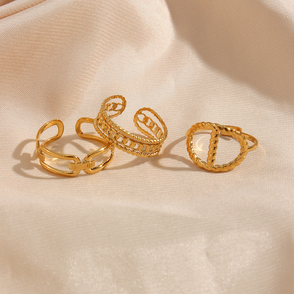 European And American Gold Ring Ornament