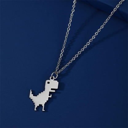 Titanium Steel Cut Cartoon Cute Animal Necklace