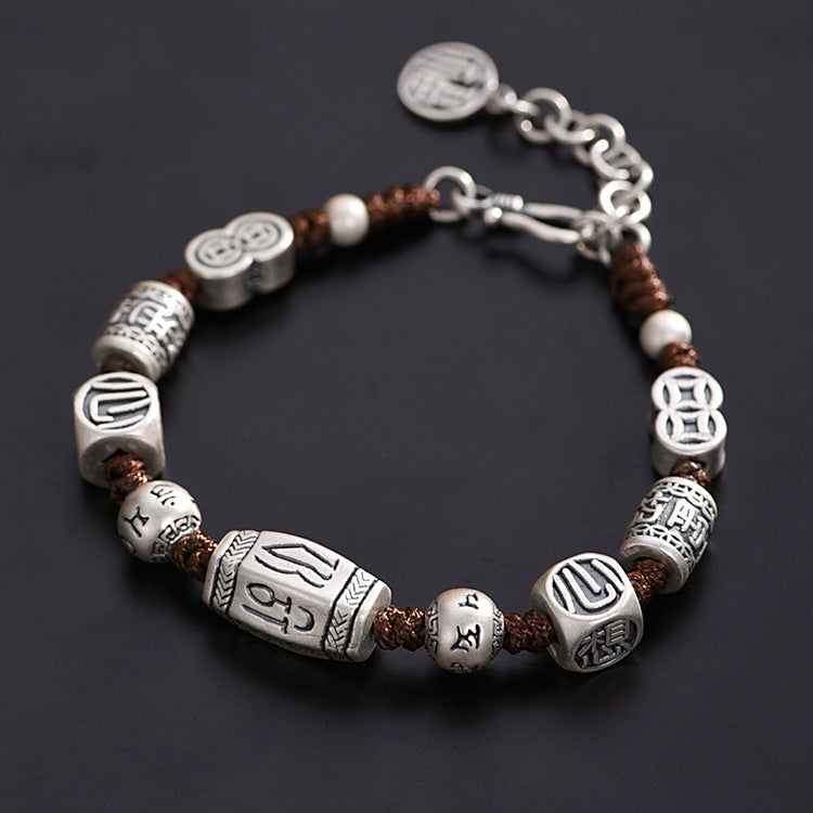 Six-character Mantra Bracelet Men's Vintage