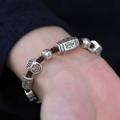 Six-character Mantra Bracelet Men's Vintage