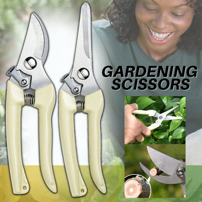 2 Pack Garden Pruning Shears Set Bypass Branch Pruner Straight Blade Scissors US