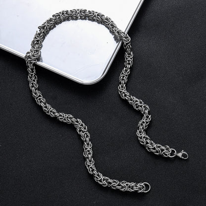 Domineering Hip Hop Stainless Steel Hand-woven Keel Chain