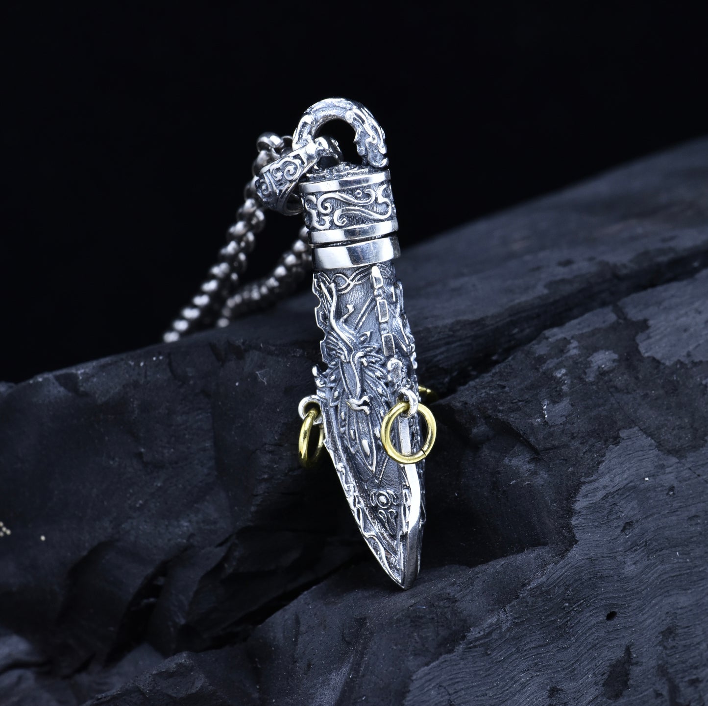 925 Sterling Silver Vajra Pendant