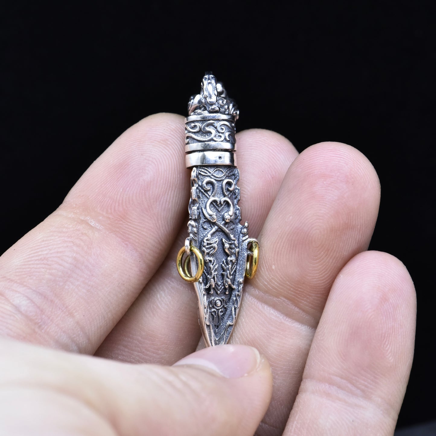 925 Sterling Silver Vajra Pendant