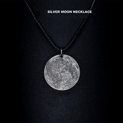 Creative 925 Sterling Silver Moon Pendant Necklace