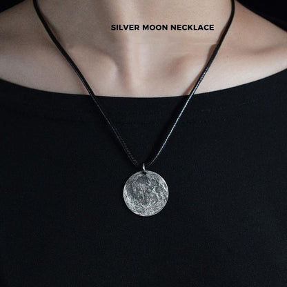 Creative 925 Sterling Silver Moon Pendant Necklace