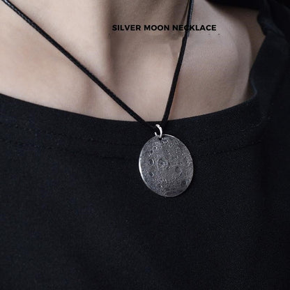 Creative 925 Sterling Silver Moon Pendant Necklace