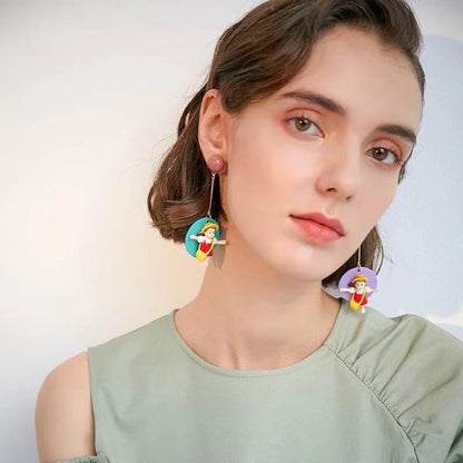 Women's All-match Cartoon Small Earrings Simple