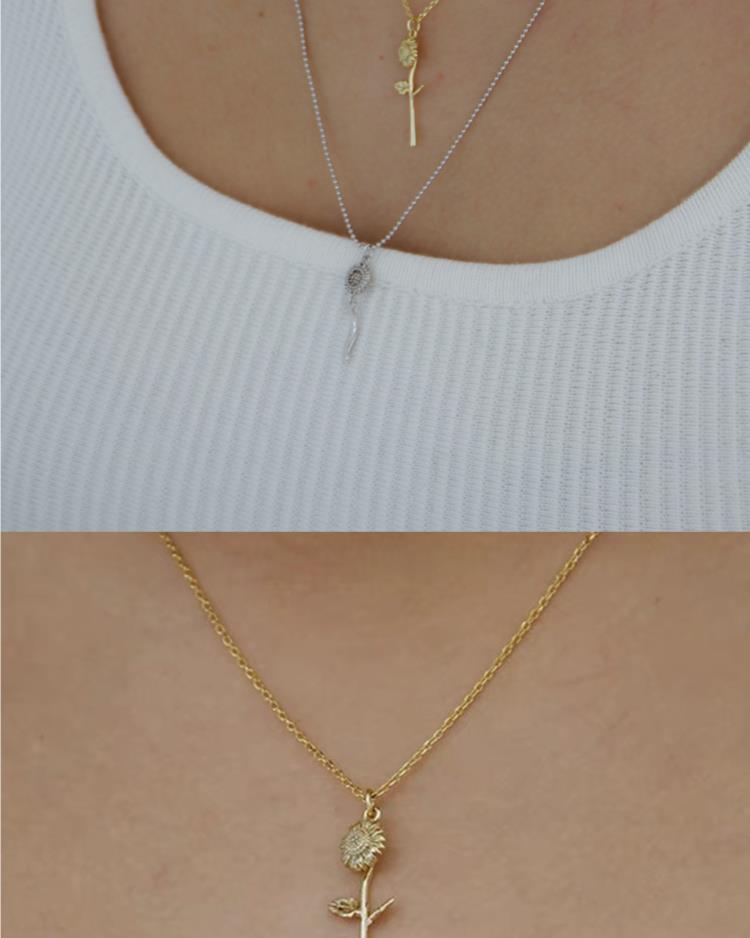 Women's Exquisite Sunflower Necklace Clavicle Chain