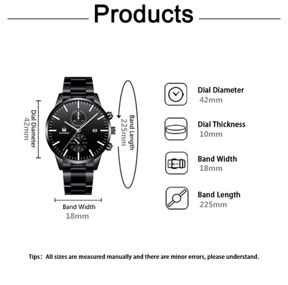 Fake Hree Eye Fashion Business Quartz Watch