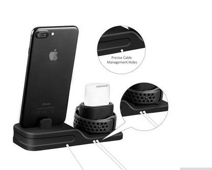 Mobile Phone Watch Headset Three-in-one Charging Stand Base Silicone Iwatch Charging Stand