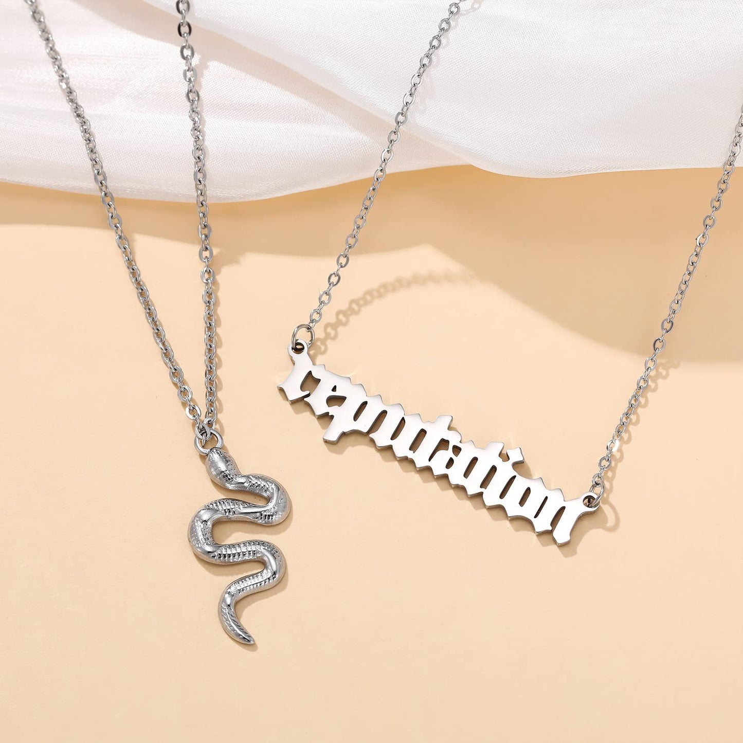 Men's And Women's Gold Snake Necklace