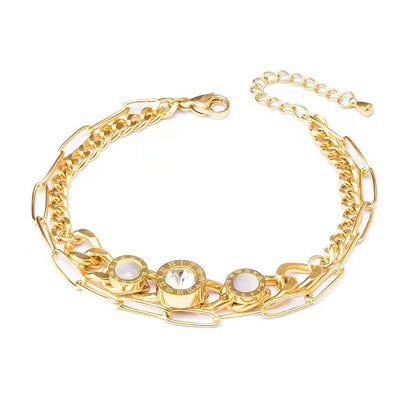 Women's Multi-layer Pendant Gold Bracelet