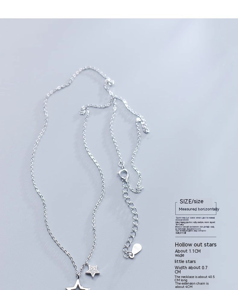 Dignified Hollow Star Clavicle Chain Female